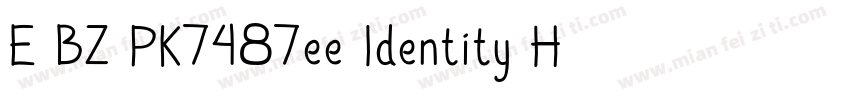 E BZ PK7487ee Identity H字体转换